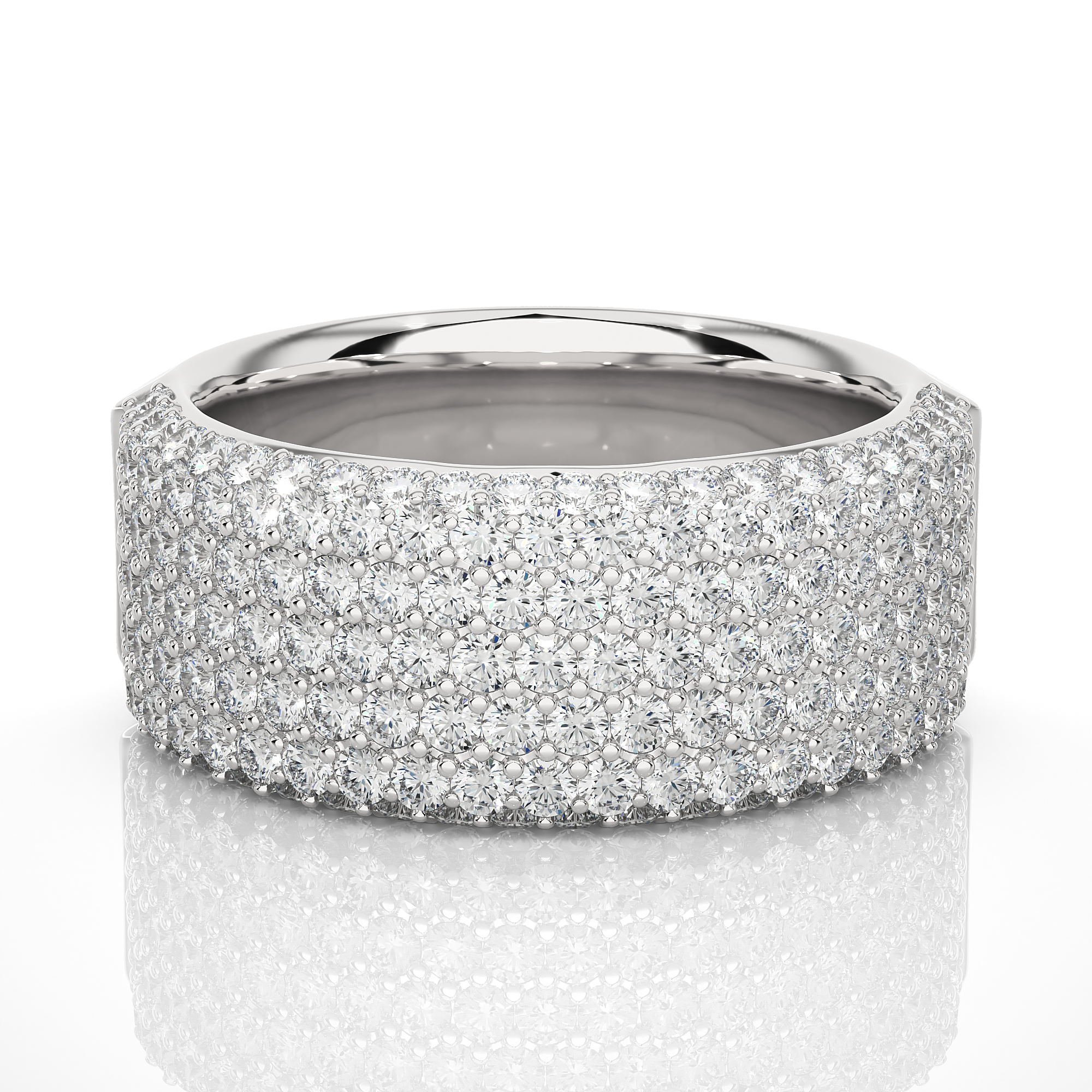 1.93 Carat HI Color VS1 Clarity Diamond Studded Natural Diamond Ring.